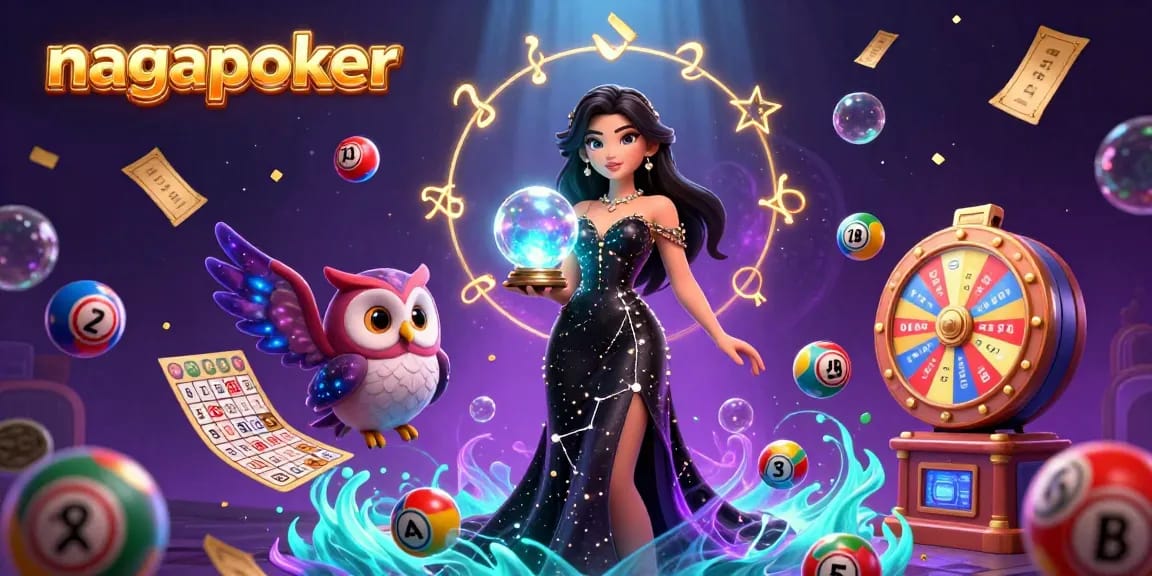 Experience thrilling gameplay with nagapoker, featuring vibrant illustrations of dynamic slot machines and colorful game elements.
