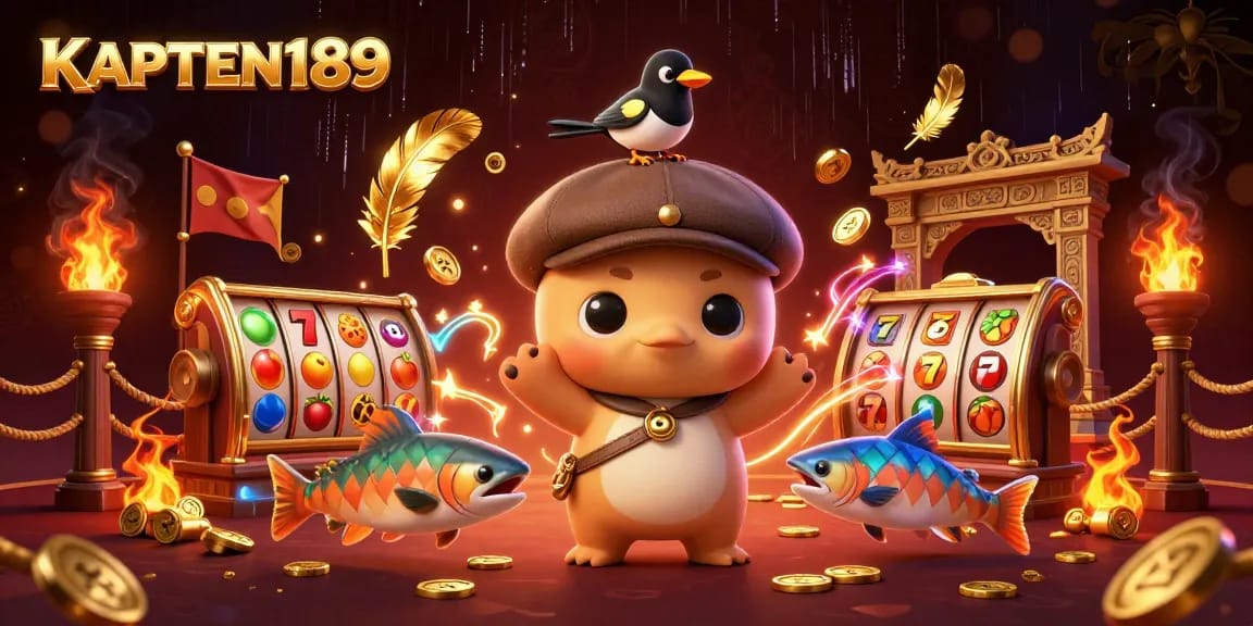 KAPTEN189 menghidupkan suasana slot online dengan karakter menggemaskan dan elemen keberuntungan yang memikat.