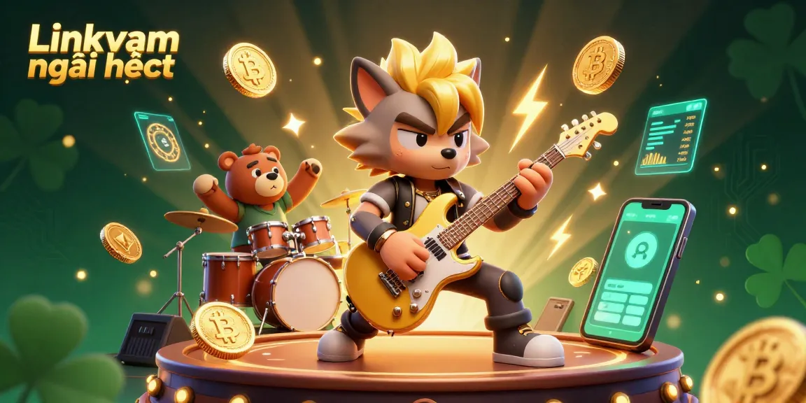 Engage in thrilling action with Link vmax mới nhất at the vibrant casino stage featuring a rockstar wolf and drummer.