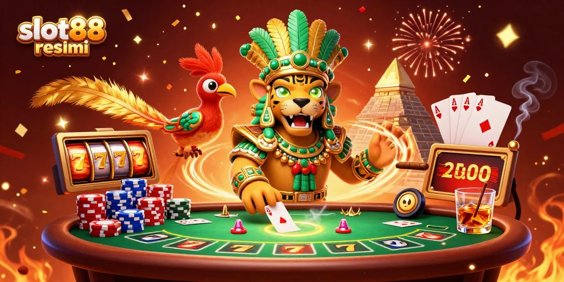 Experience thrilling wins with slot88 resmi amidst vibrant casino elements and dynamic jackpot imagery.