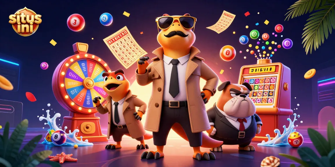 Experience exciting gameplay on situs ini with animated raptors attempting VIP access to a casino.