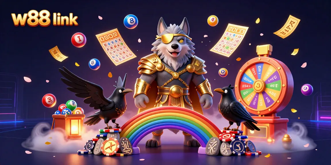 Enhance your betting experience with the vibrant w88 link scene featuring dynamic casino elements and Norse mythology.
