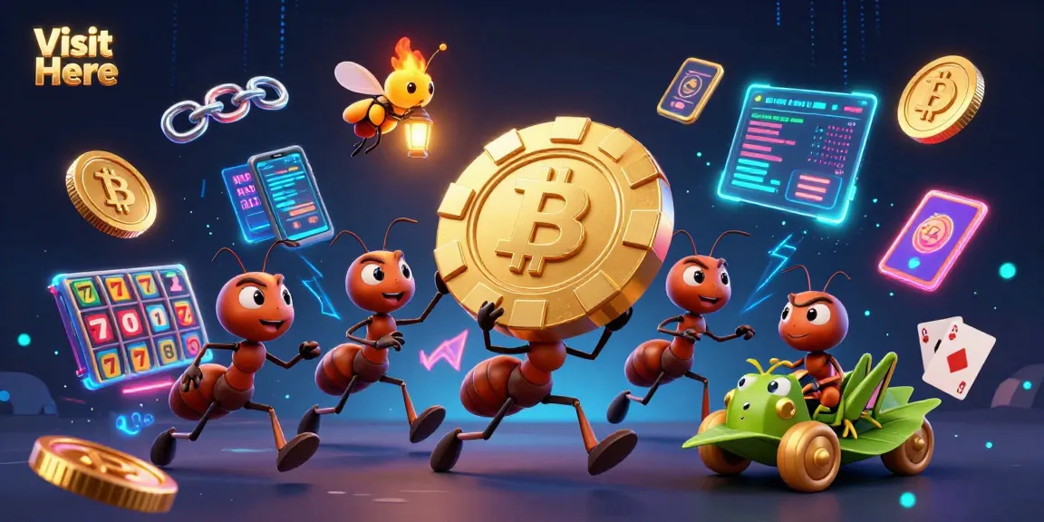 Experience the excitement at the casino with our animated ants and cryptocurrency elements, Visit Here!