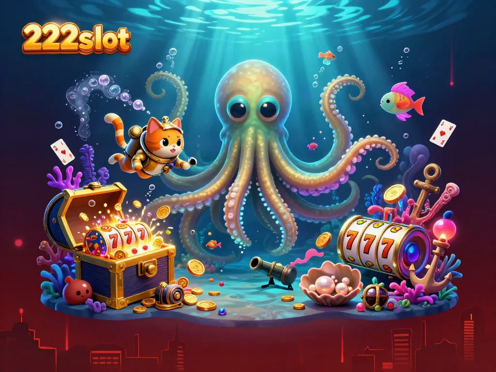 Menangkan peluang emas di 222slot dengan kraken 3D dan simbol slot menyenangkan!