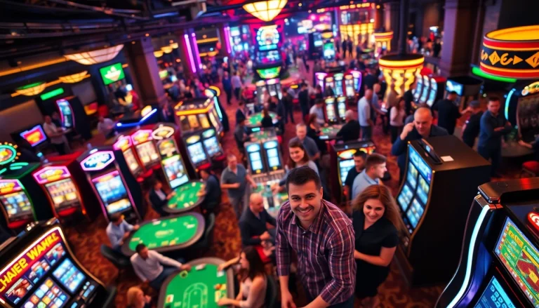 Engaged players enjoying Casino games in a vibrant gaming floor atmosphere.