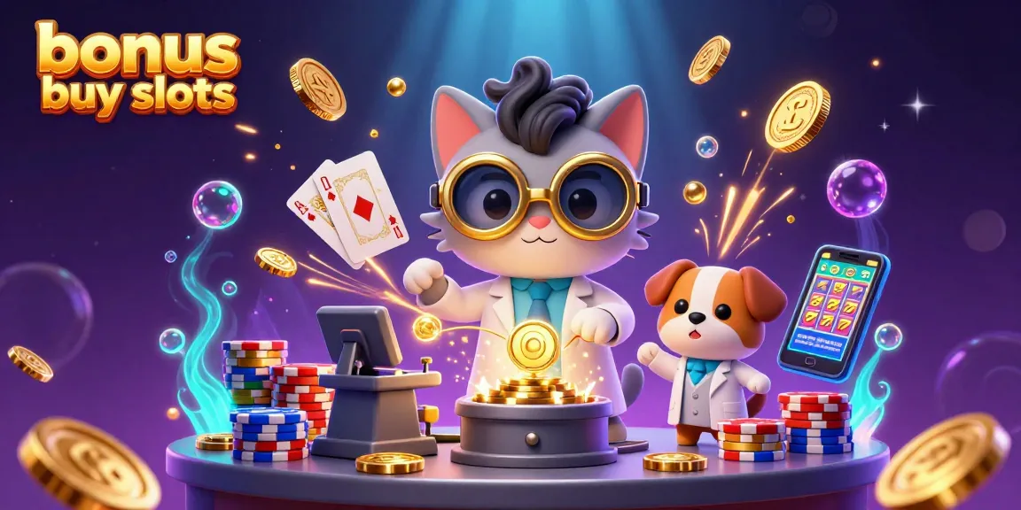 Experience ultimate thrills with bonus buy slots featuring dynamic casino elements and fun characters.